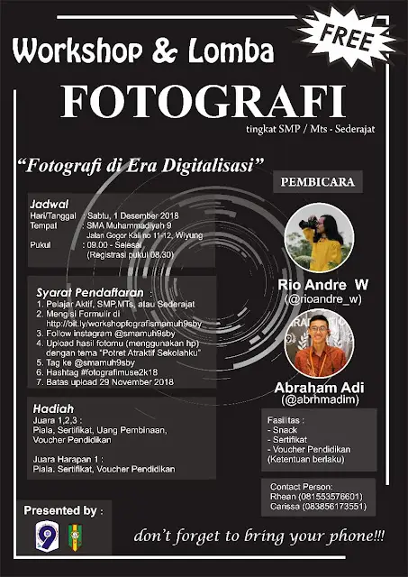 Info Workshop dan Lomba Fotografi SMA Muhammadiyah 9 Surabaya