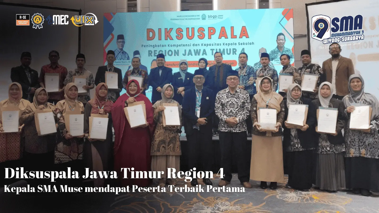 Kepala SMA Muhammadiyah 9 Surabaya Jadi Peserta Terbaik Pertama Diksuspala Jatim Region 4